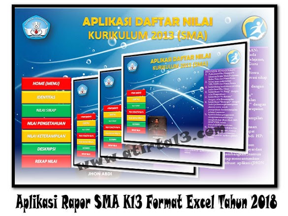 Aplikasi Rapor Sma K13 Format Excel Tahun 2018