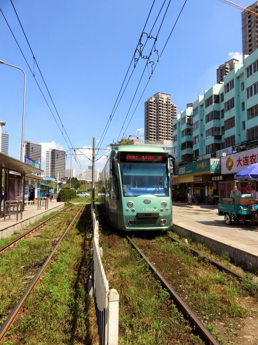 Richard's Tram Blog DALIAN NEW LRV EXTENSION ROUTE 202 ON 25 AUGUST 2014