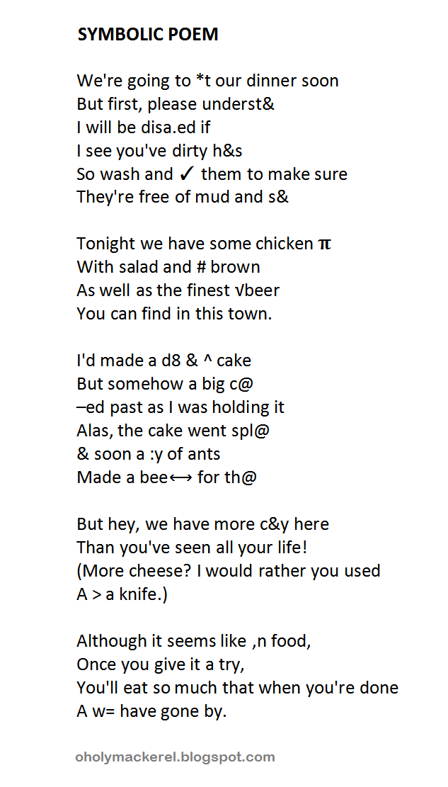 How to write a symbolic poem picture