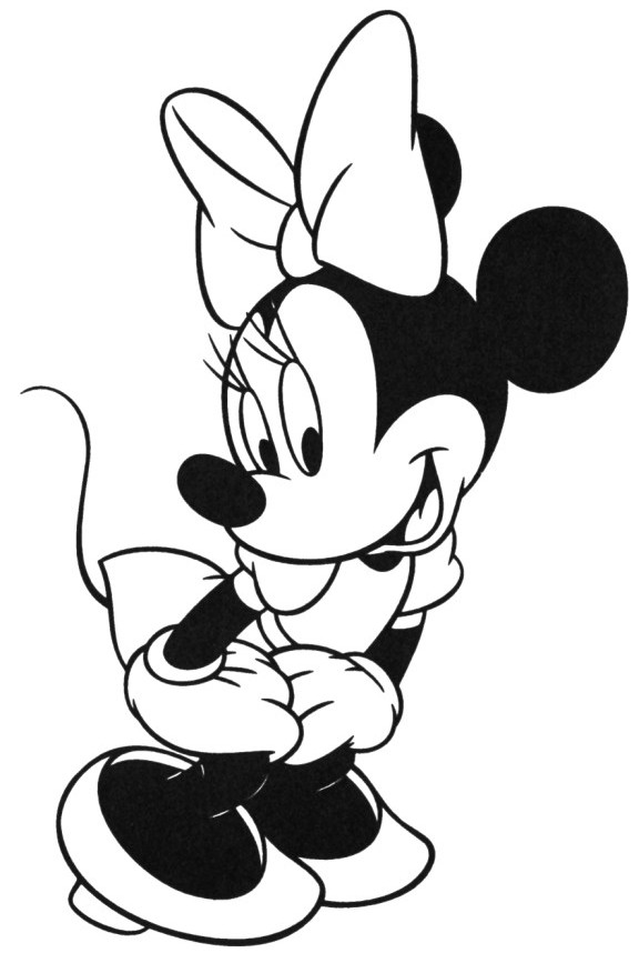 Sketsa gambar kartun minnie mouse untuk belajar mewarnai si anak jpg (576x858)