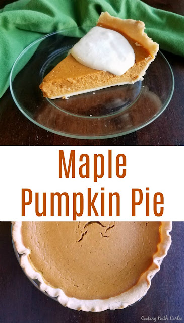 This pumpkin pie is kissed with a bit of maple flavor to heighten the warm sweet notes. Such a small change makes a big difference! This pumpkin pie is kissed with a bit of maple flavor to heighten the warm sweet notes. Such a small change makes a big difference!