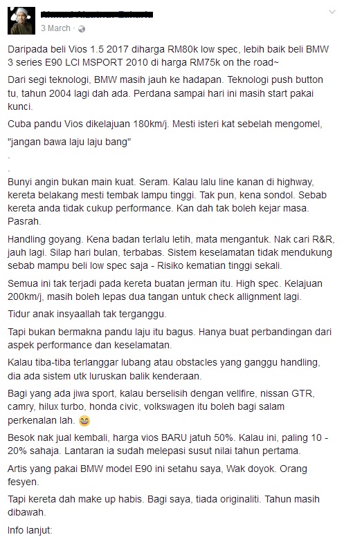 BMW atau Vios: Dilema Antara Prestise dan Praktisitas