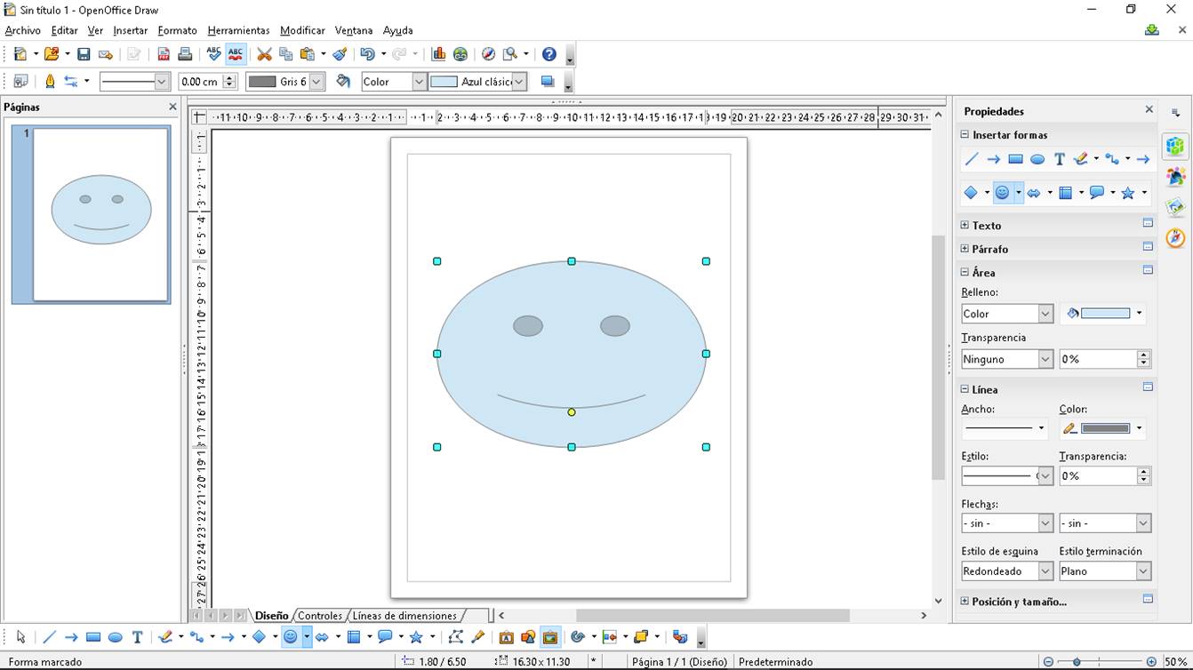 Microsoft Paint OpenOffice Draw noviembre 2016