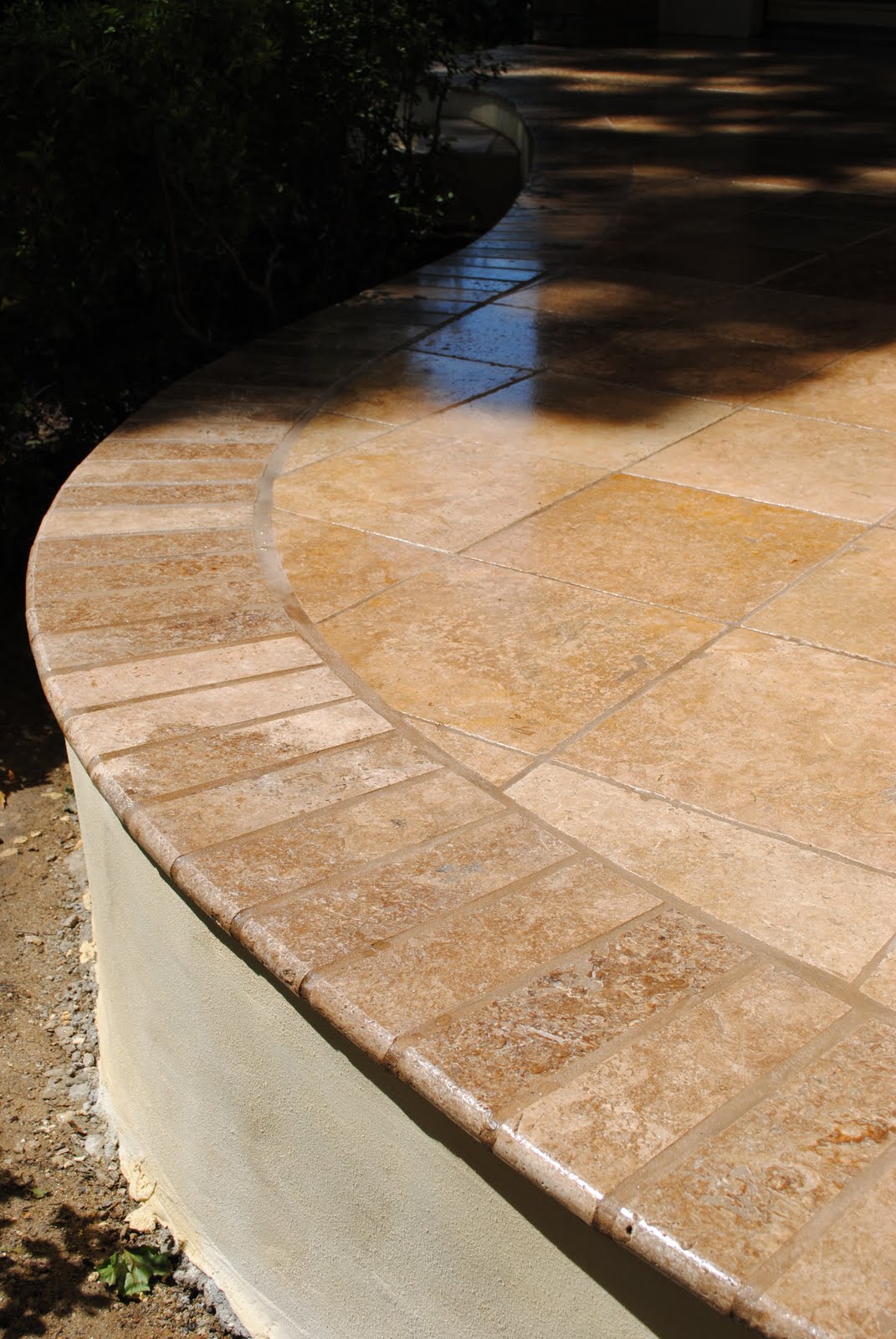 Martin Shaw Landscape Design Travertine Patio Process