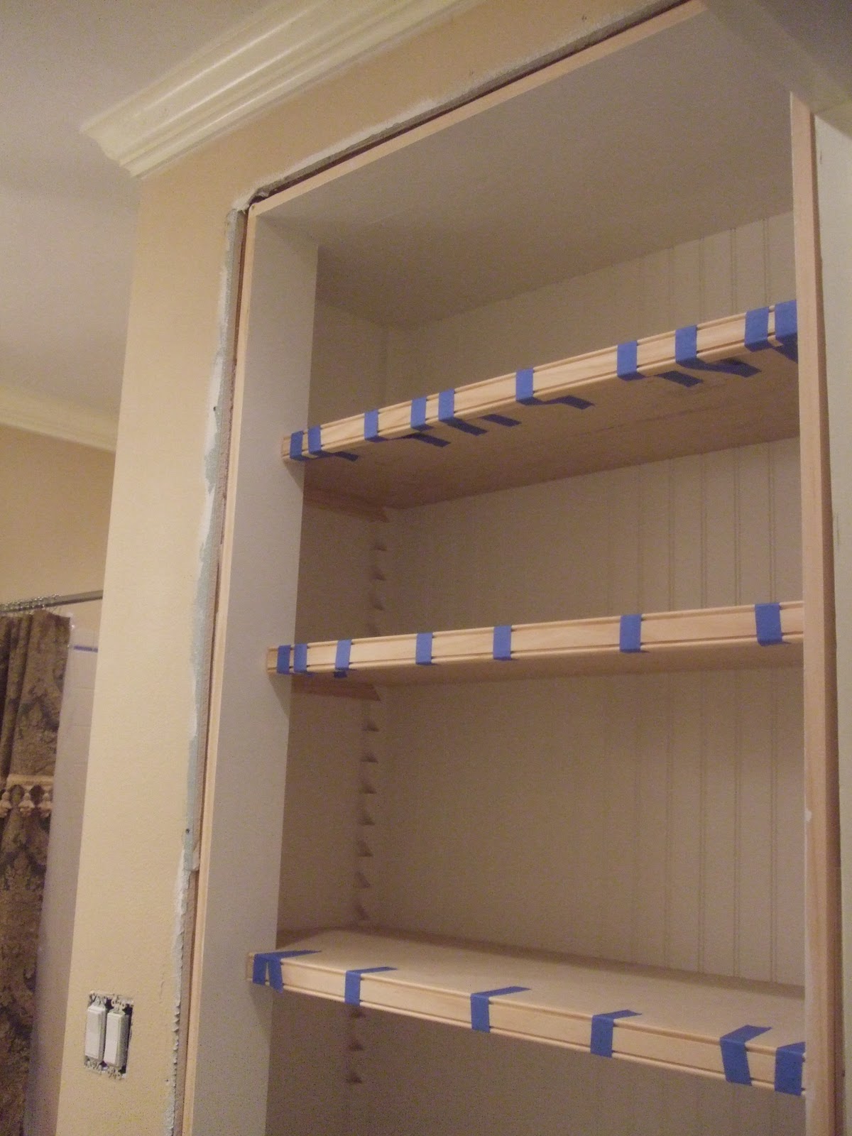 The Smiths Bathroom Closet Shelves