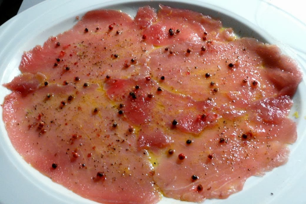 Kulinarische Welten zu Fisch- und Meeresfrucht: Thunfisch-Carpaccio
