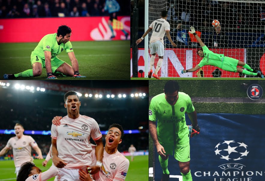 Risultati Champions: MAN United elimina il PSG di Buffon che commette un errore.