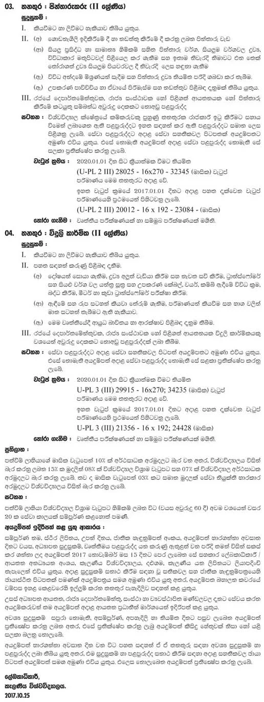 Vacancies for Audio Visual Technicians, Book Keepers, Painters