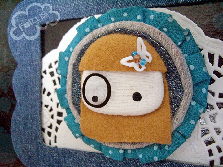 broche original foltys vs polka dots:blue (100% handmade with ?)
