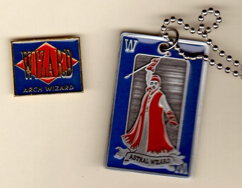 wizard card game Levels of Wizardry...Pins indicating Level