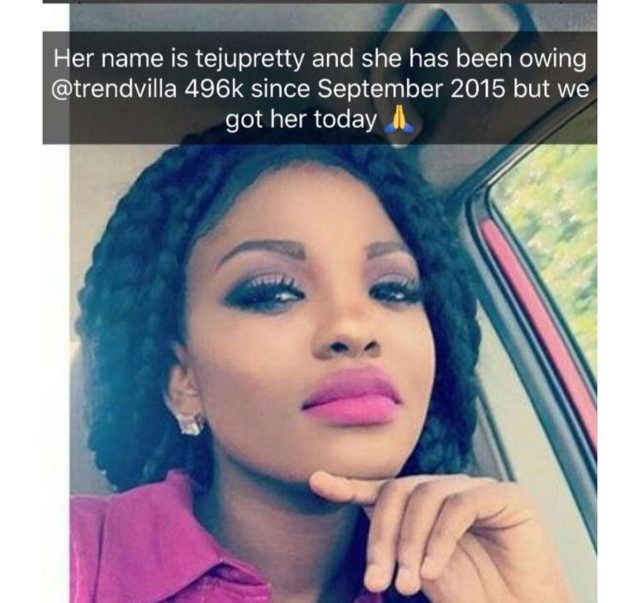 Instagram Slay Queen Tejupretty Finally Caught And Disgraced Over 500k Debt She S Been Owing