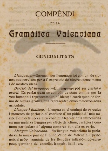 Compendi de Gramàtica Valenciana, 1921 Compendi de Gramàtica Valenciana, 1921
