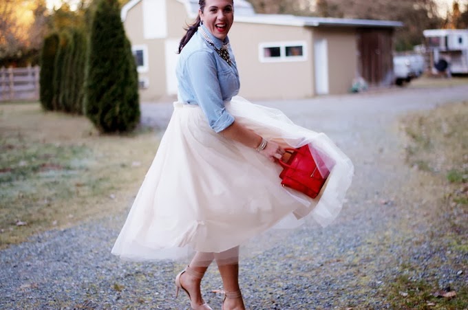 DIY tulle midi skirt 