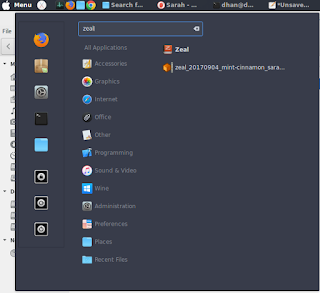 Tampilan Main Menu Linux Mint 18