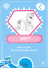 My Little Pony Wave 4 Rarity Blind Bag Card