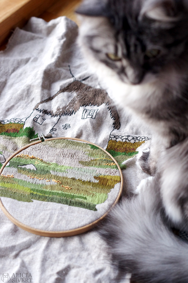 "Lambgiftet" WIP embroidery by Alicia Sivertsson, 2015-2016. "Lambgiftet" WIP embroidery by Alicia Sivertsson, 2015-2016. broderi, needlework, hoopart, textile art, textilkonst, konst, textil, tyg, sy, gotland, lambgift, stenvast, stenmur, hur, byggnad, building, halmtak, skapa, skapande, kreativitet, creativity, create