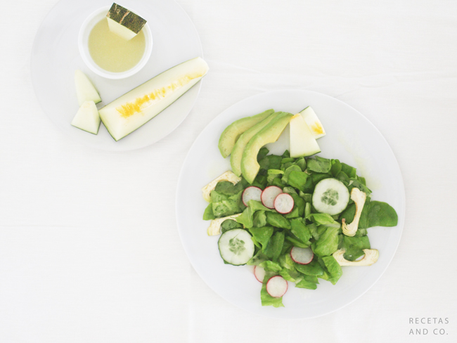 Ensalada Dulce de Aliño de Melón | Recetas and Co. (www.recetasandco.com) Ensalada Dulce Melón