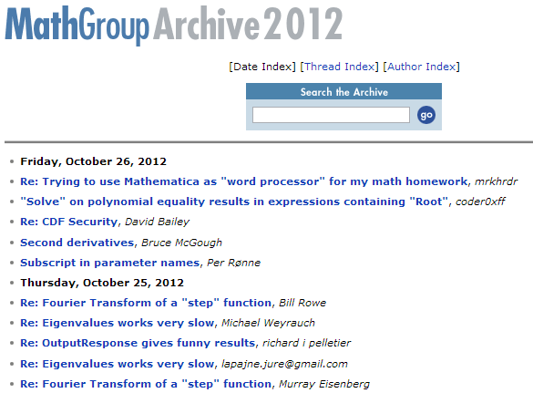 The Way of Mathematica: October 2012