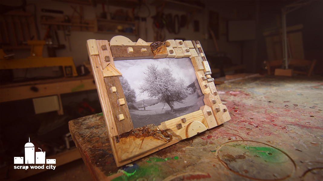 scrap wood city How to make a DIY scrap wood city picture frame