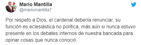 Twitter Mario Mantilla contra Barreto Twitter Mario Mantilla contra Barreto