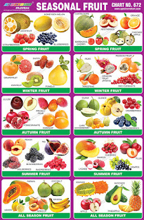 Seasonal Fruits Chart