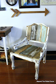 how to upcycle am old chair, salvaged wood, reclaimed wood, barnwood, shabby, chippy, farmhouse, https://goo.gl/FtTkry