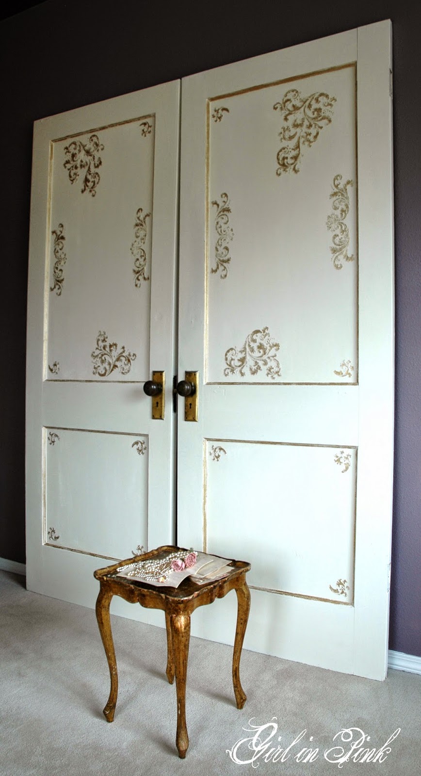 Girl in Pink Downton Abbey Drawing Room Doors How to Create Your Own!