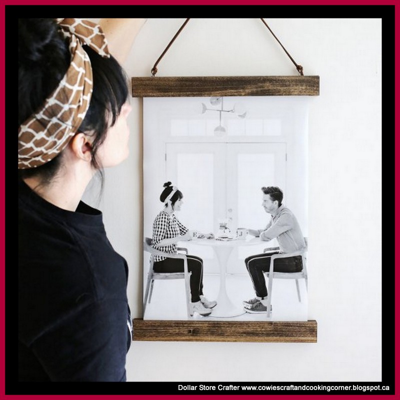 Dollar Store Crafter DIY Poster Hanger