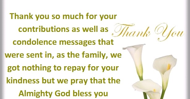 Thank You for Your Condolences Quotes and Notes  Words of 