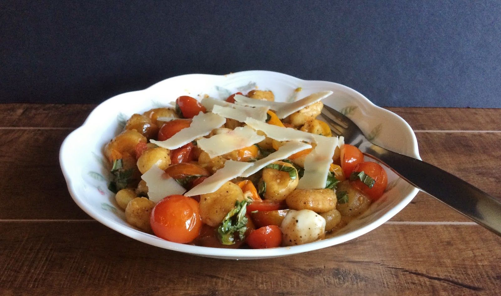 My Tiny Oven Pan Fried Gnocchi with Sautéed Tomatoes & Boccaccini