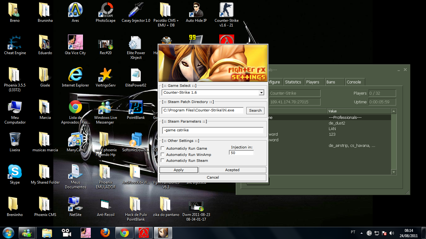  Professionals Counter Strike 1 6 Como Usar O Fighter FX 7 2 E 