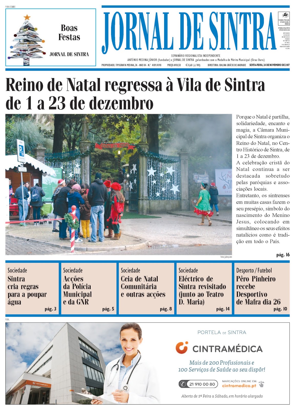 Capa da edição de 24-11-2017 Capa da edição de 24-11-2017
