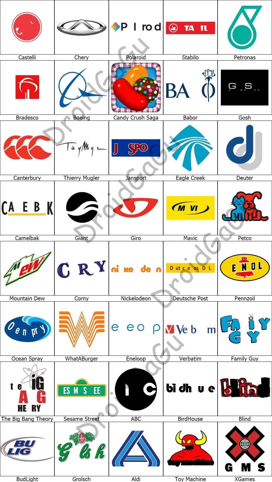 Level 12 Logo Quiz Answers - Bubble - DroidGaGu