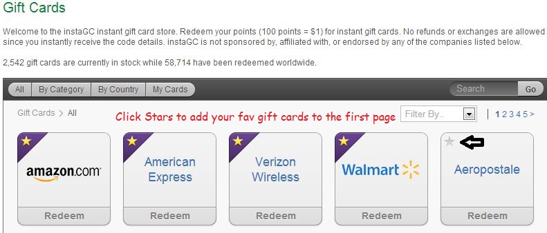 Earn Free Gift Cards From InstaGC.com