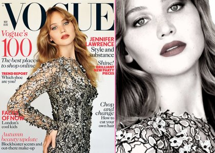 Gossip Journal: Jennifer Lawrence cover of British Vogue magazine