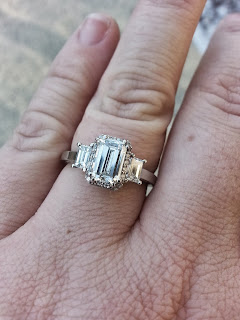 Tacori Emerald Cut Engagement Ring :: foxwithglasses.blogspot.com