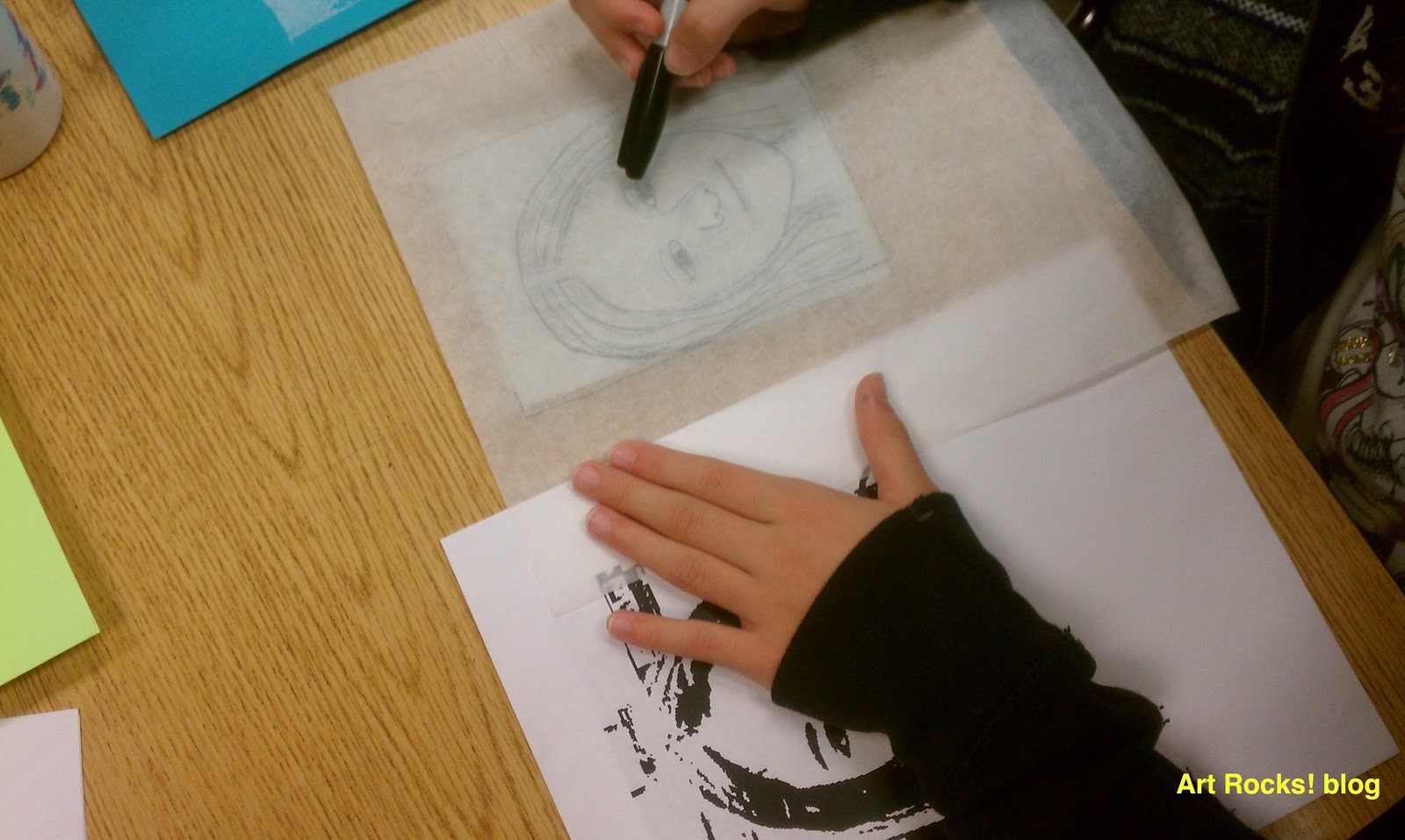 Art Rocks! Grade 5 Art Enrichment Printmaking SelfPortraits