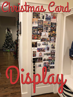 Cute and easy way to display Christmas holiday cards!