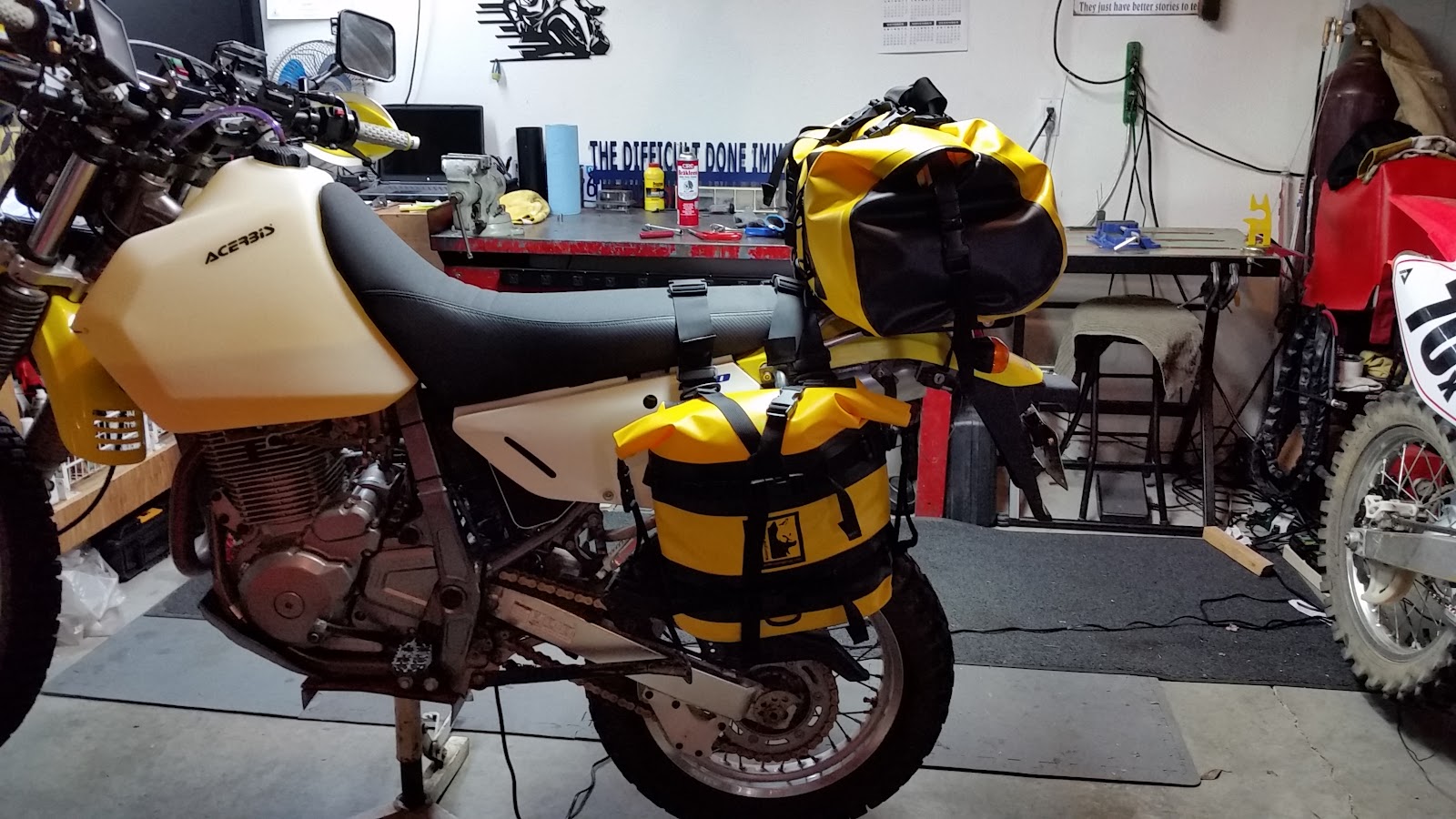 Custom Fabrication Projects by W.R. Suzuki DR650 Racks for soft bags