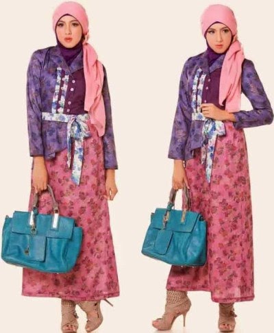Contoh Model Baju Muslim Batik Terbaru Contoh Model Baju Muslim Batik Terbaru