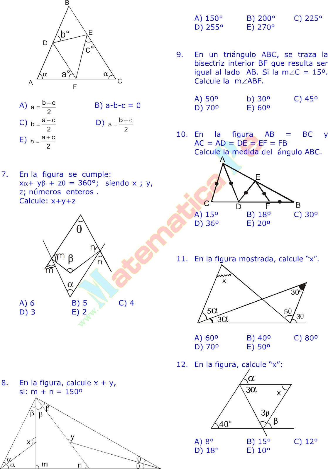 LOS TRIÁNGULOS Y SUS PROPIEDADES EJERCICIOS RESUELTOS DE LOS TRIÁNGULOS Y SUS PROPIEDADES EJERCICIOS RESUELTOS DE