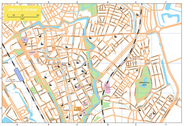 Maps of Netherlands Holland,Cities,Tourist: Map of Utrecht City Area