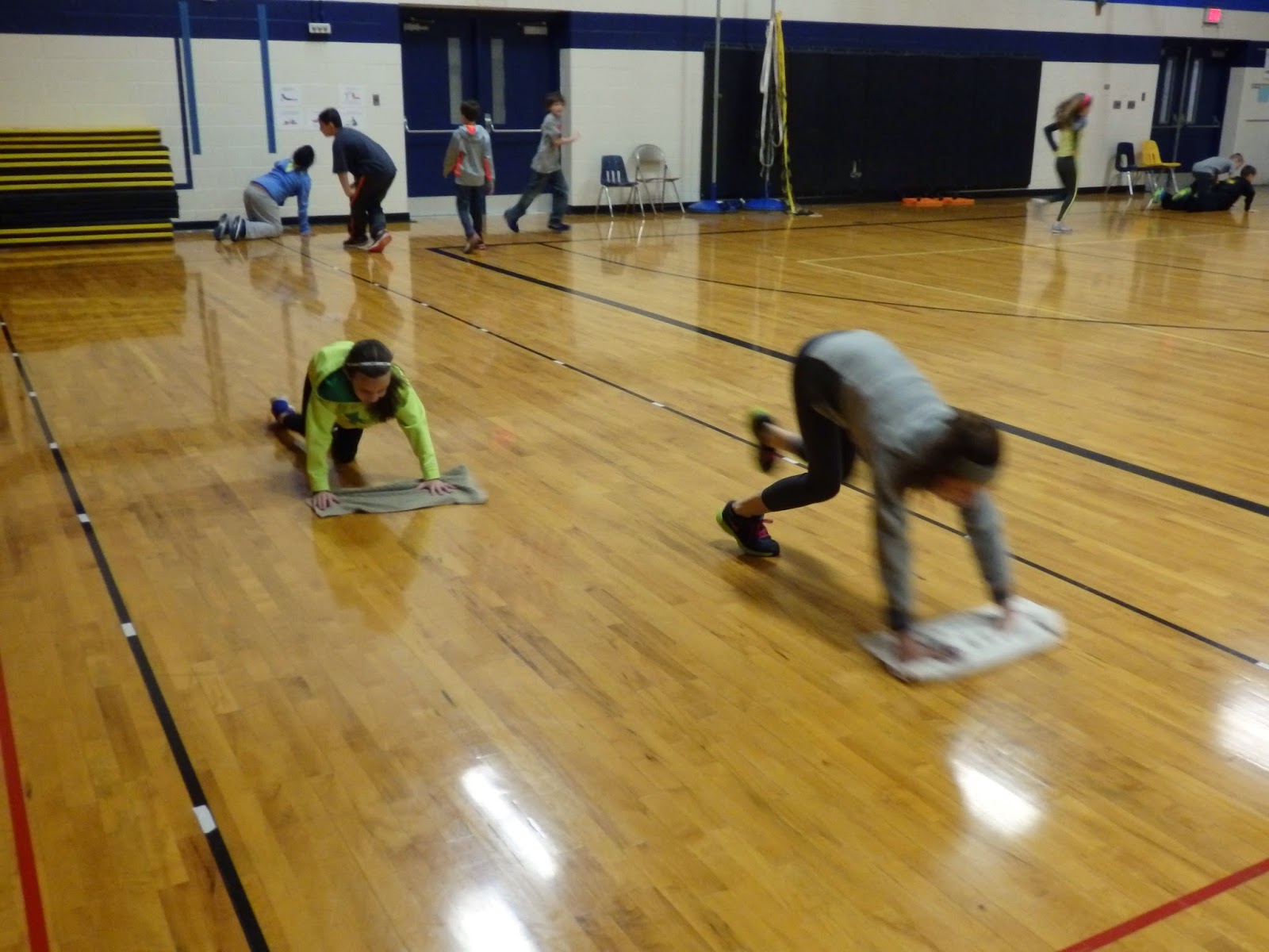 Carly's PE Games Chinese Jump Rope Patterns, Towel Push Exercise Fun