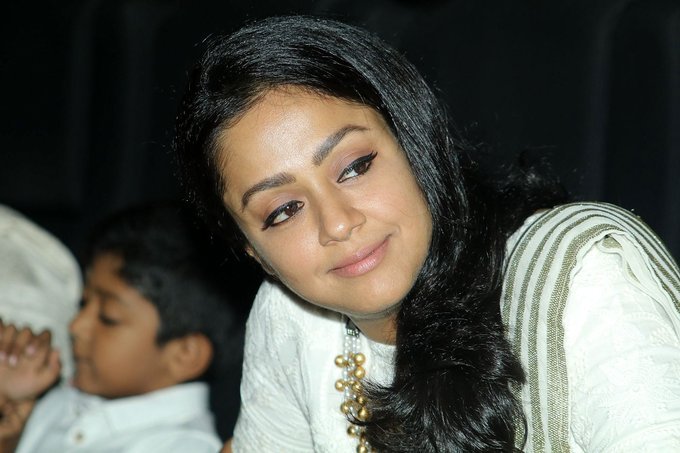 Actress Jyothika At Tamil Movie Audio Launch In White Dress