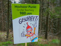 Großer Beerberg Rennsteiglauf Supermarathon Schild Großer Beerberg