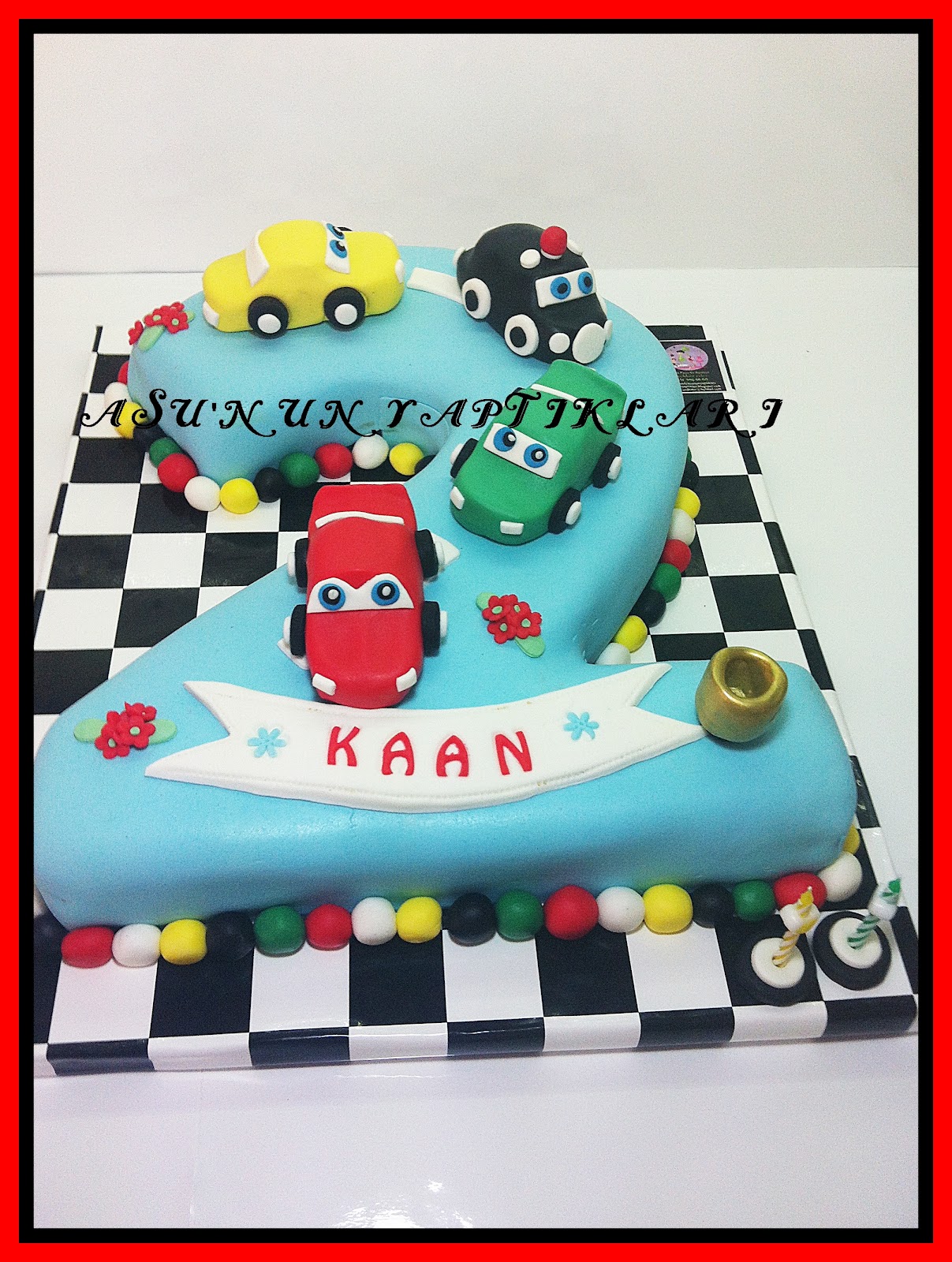 ASUMANIN YAPTIKLARI ŞİMŞEK MCQUEEN�Lİ 2 YAŞ PASTASI