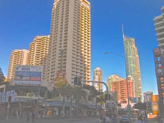 Paradise Centre and Surfers Paradise Boulevard 10 July 2010