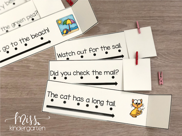 Read & Reveal simple sentences - Miss Kindergarten