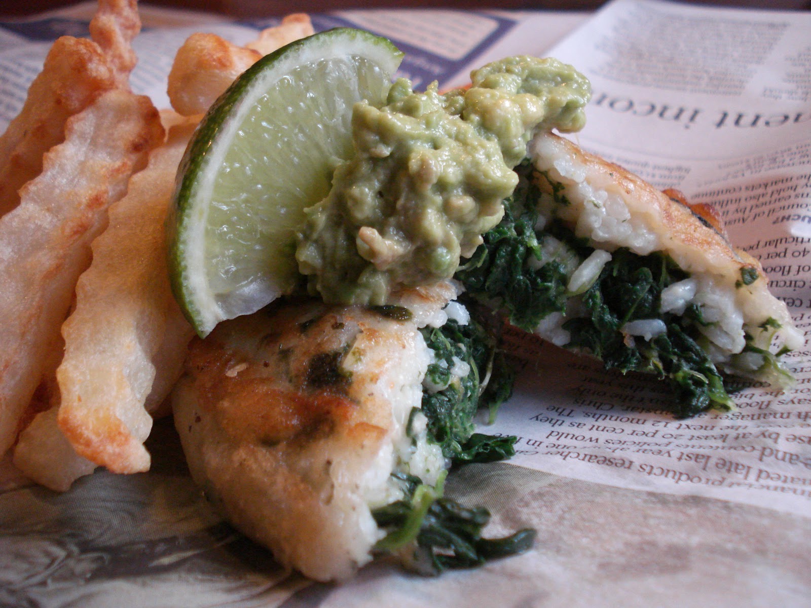 The Spade & Spoon Beer Battered Rice Cakes & Chips