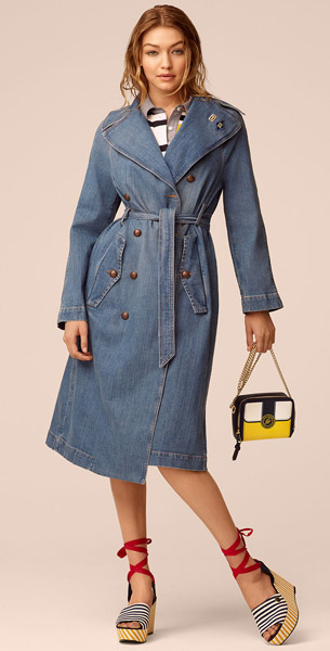trench coat jeans coleção Tommy x Gigi Coleção Tommy x Gigi trench coat jeans